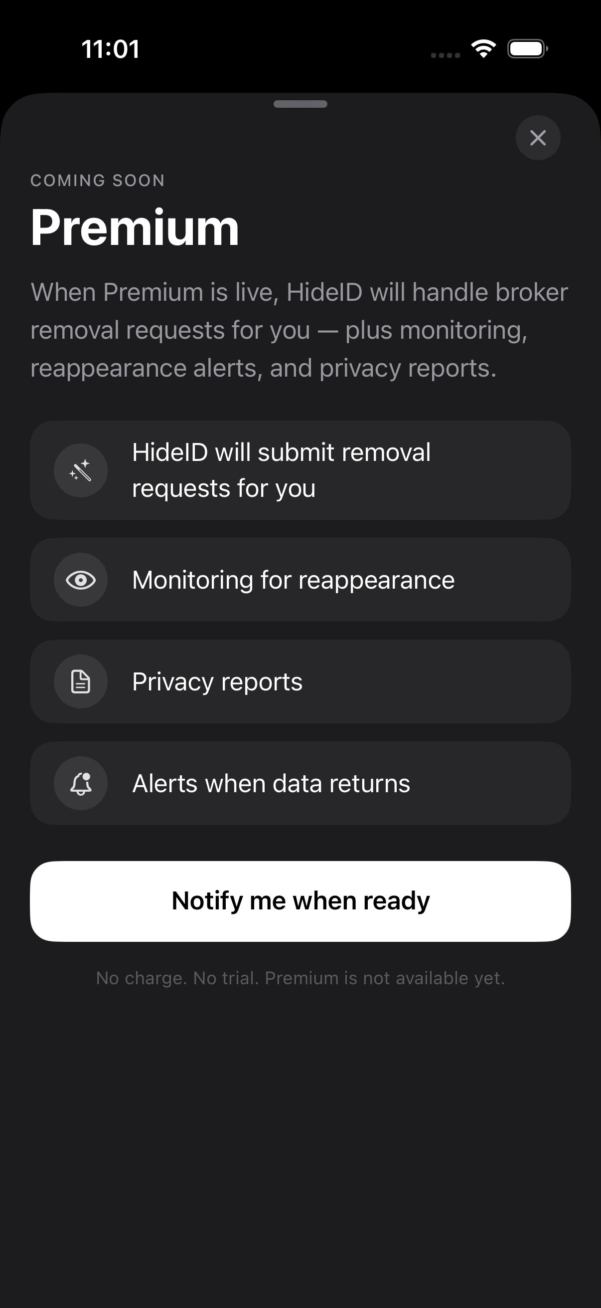 HideID Premium coming soon